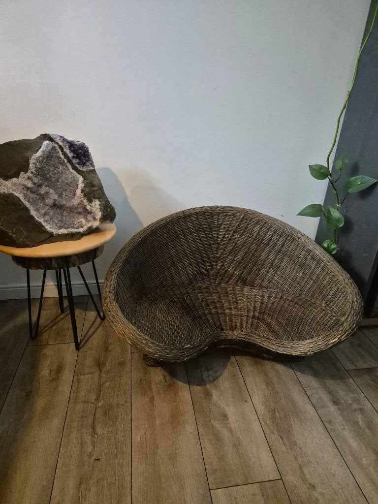 Meditatiestoel, Ophalen, Gebruikt, Bruin, Riet of Rotan