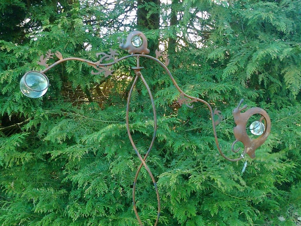 Tuinsteker, tuinprikker, windspel, balans met slak, bruin, Ophalen of Verzenden, Nieuw