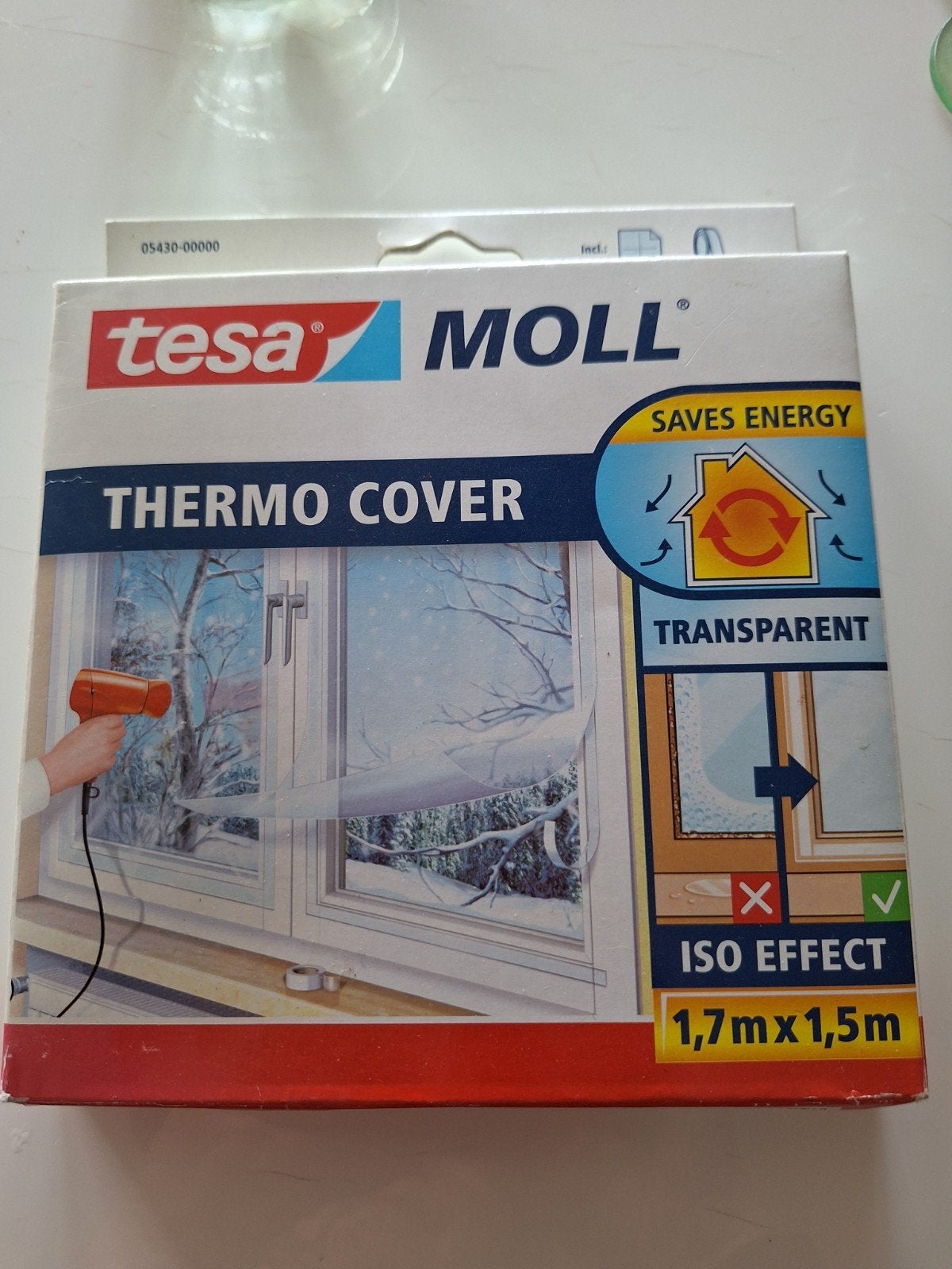 Tesa Moll Thermo Cover Transparante Raamfolie 1,7m x 1,5m, Minder dan 4 cm, Overige materialen, Nieuw, Ophalen of Verzenden