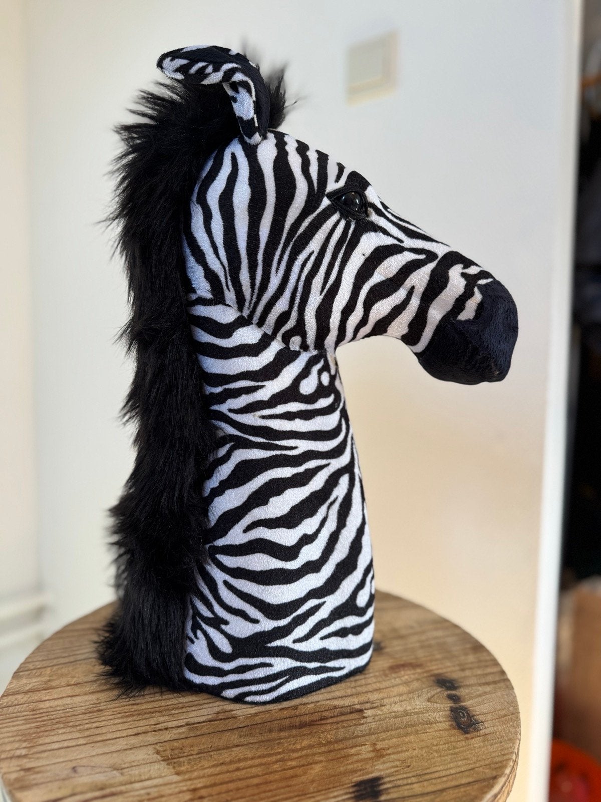 Zebra dierenhoofd, Meerkleurig, Overige materialen, Overige stijlen, Ophalen of Verzenden