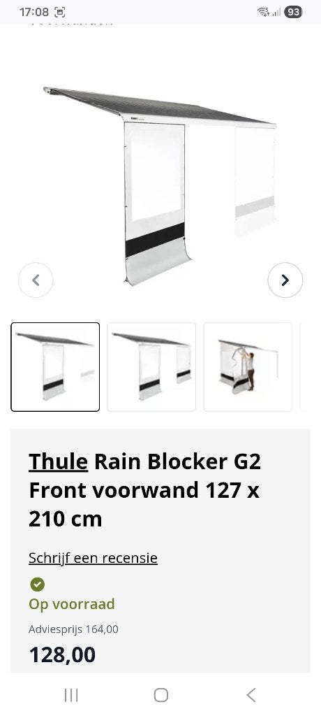 Thule Rain Blockers compleet, Caravans en Kamperen, Ophalen, Zo goed als nieuw