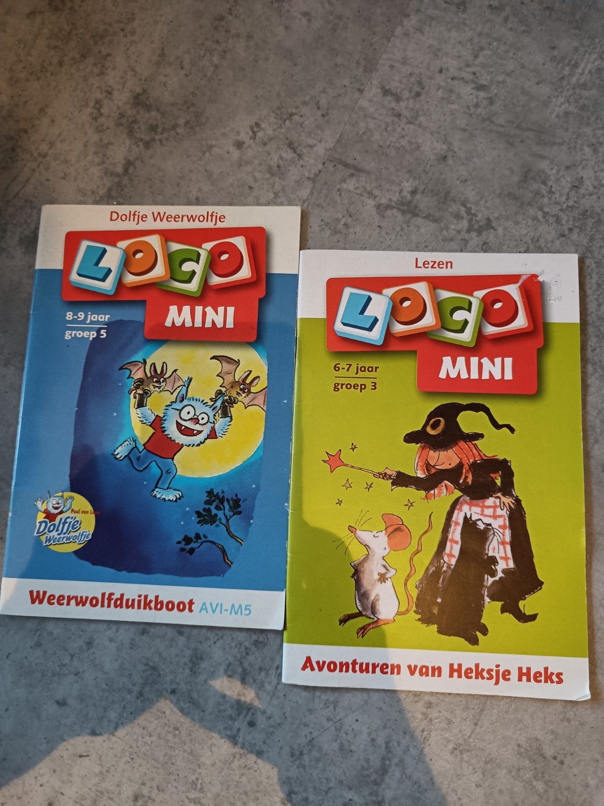 2x Loco Mini Boekjes: Dolfje Weerwolfje & Heksje Heks, Ophalen of Verzenden, Zo goed als nieuw, Taal en Lezen