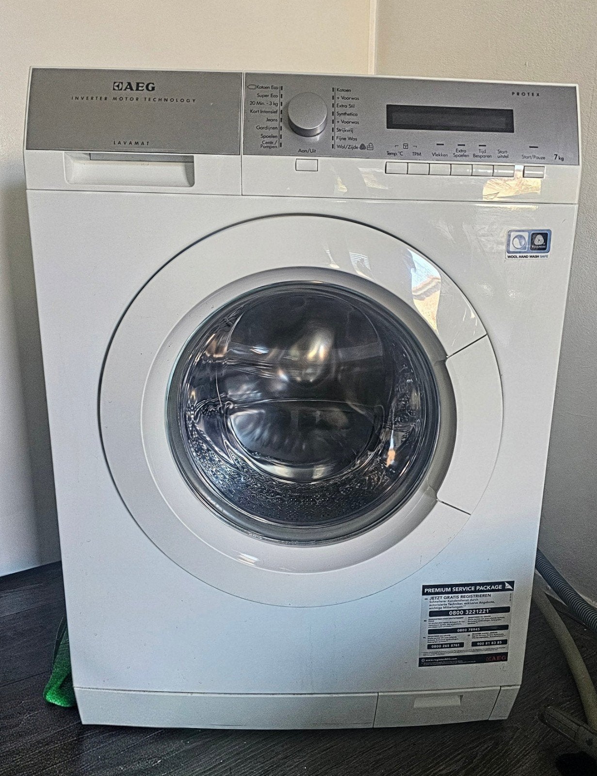 AEG Lavamat Protex wasmachine, 6 tot 8 kg, Gebruikt, 1600 toeren of meer, 85 tot 90 cm