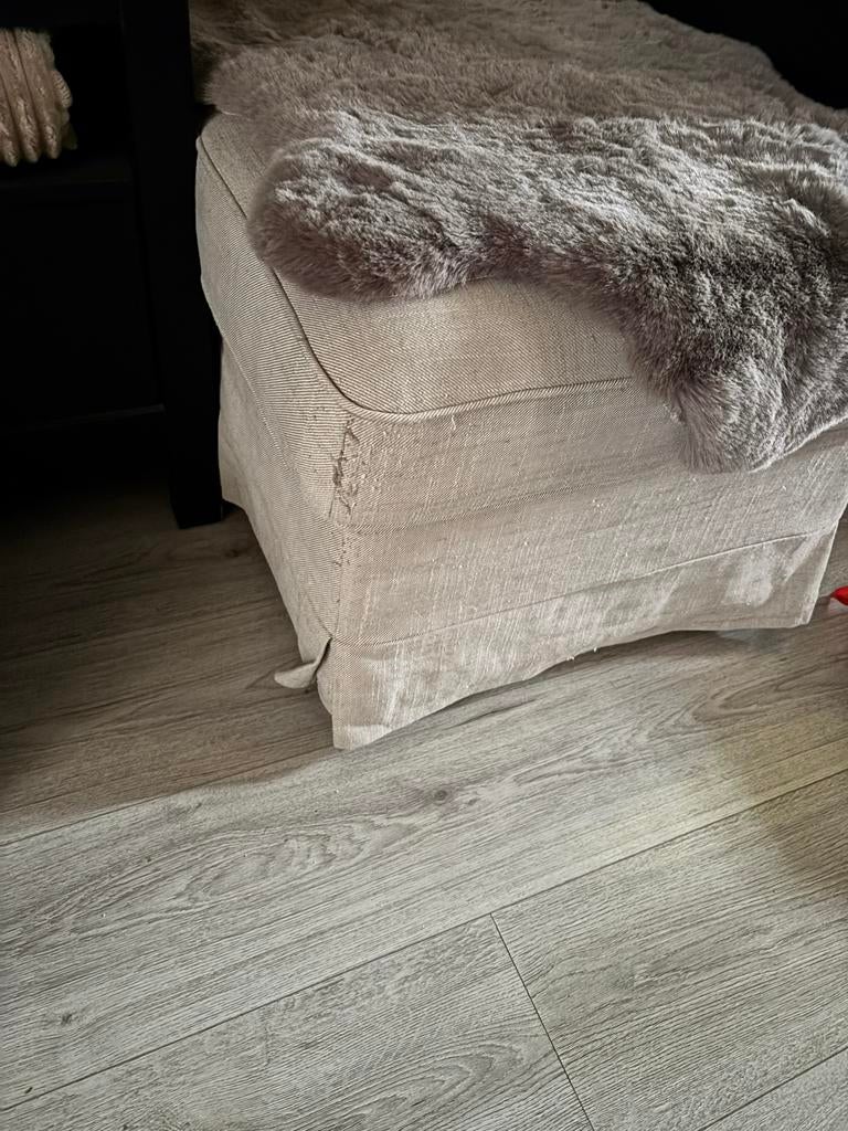 IKEA Ektorp poef met kattenkrabben, hoes vervangbaar, Ophalen, Zo goed als nieuw
