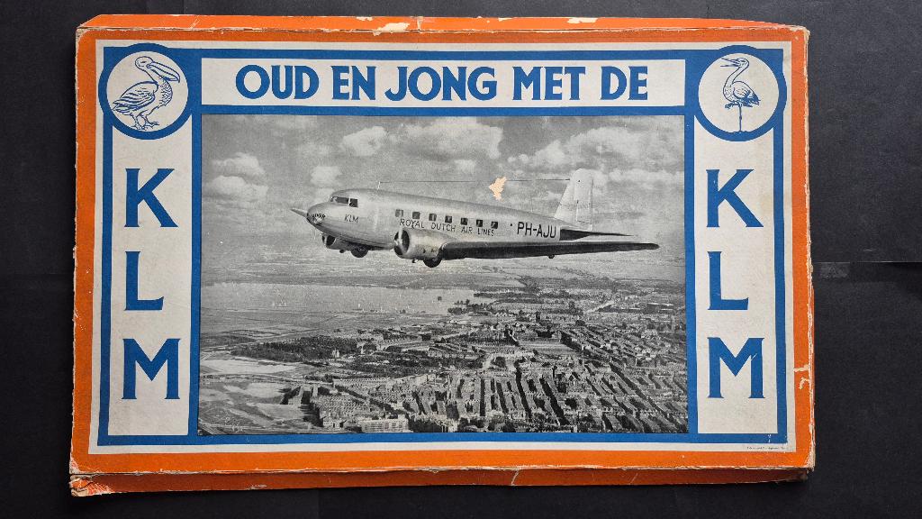 KLM puzzeldoos uit de jaren 30 (K1244), Verzamelen, Luchtvaart en Vliegtuigspotten, Ophalen of Verzenden, Gebruikt, Overige typen