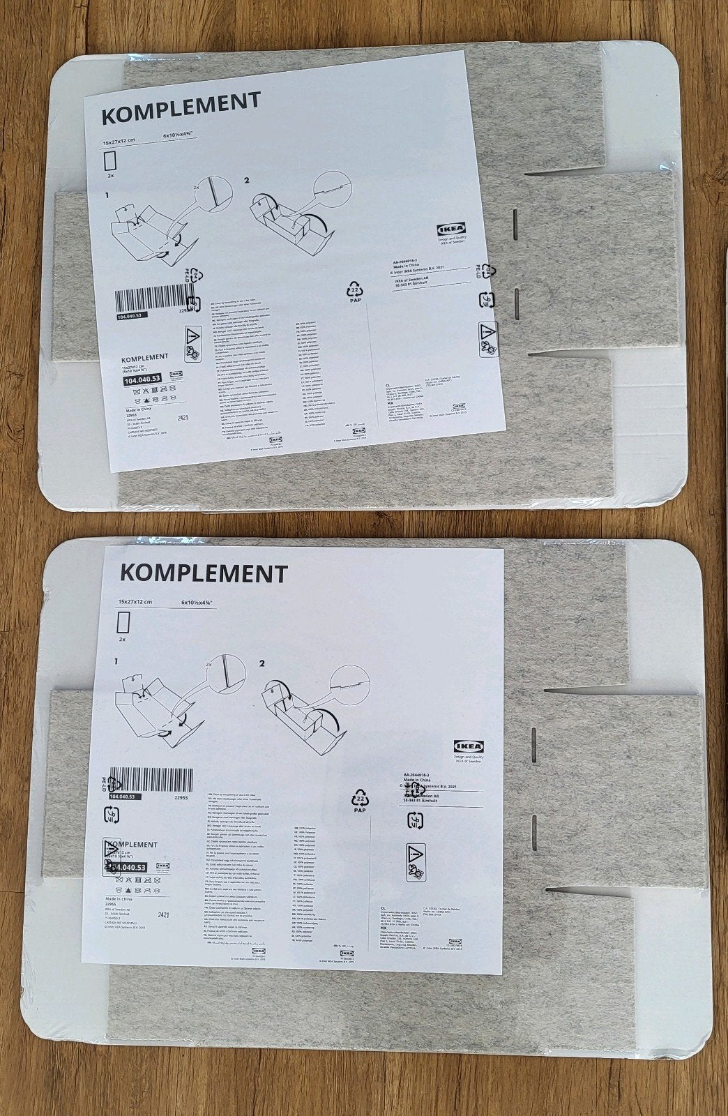 Dozen / lade-inzetten Komplement (Ikea), Ophalen of Verzenden, Nieuw, Grijs, Scandinavisch