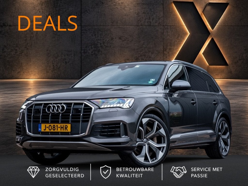 Audi Q7 55 TFSIe quattro Pro Line Plus S-Line | 23” RS Lm, Auto's, Automaat, Dealer onderhouden, 2995 cc, Adaptive Cruise Control