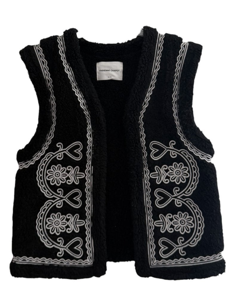 Fabienne Chapot gilet XS/S, Zwart, Ophalen of Verzenden, Zo goed als nieuw, Maat 34 (XS) of kleiner
