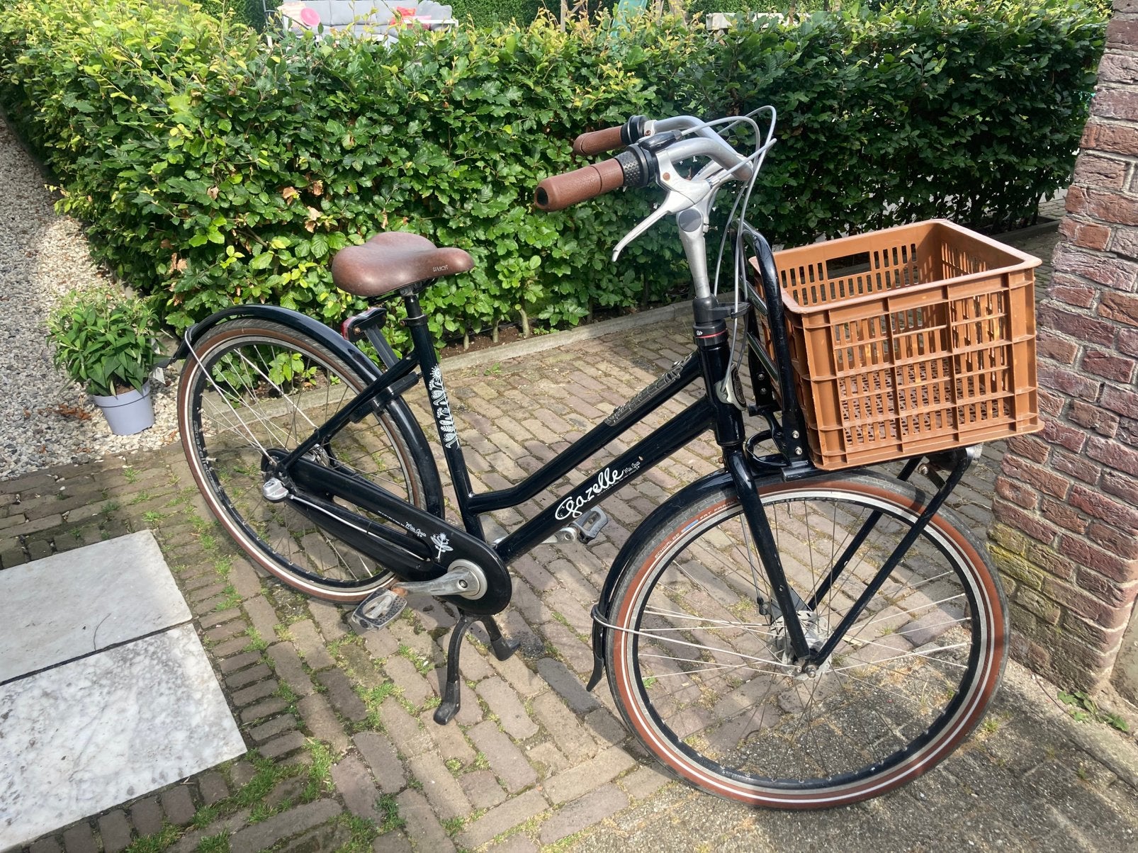 Damesfiets Gazelle miss Grace, Ophalen, Versnellingen, Trommelrem, 53 tot 56 cm