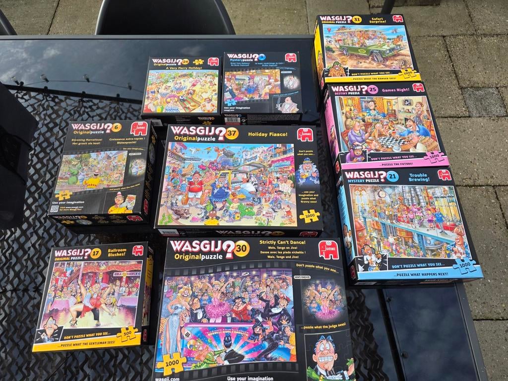 Puzzels Wasgij, Ophalen, 500 t/m 1500 stukjes, Zo goed als nieuw