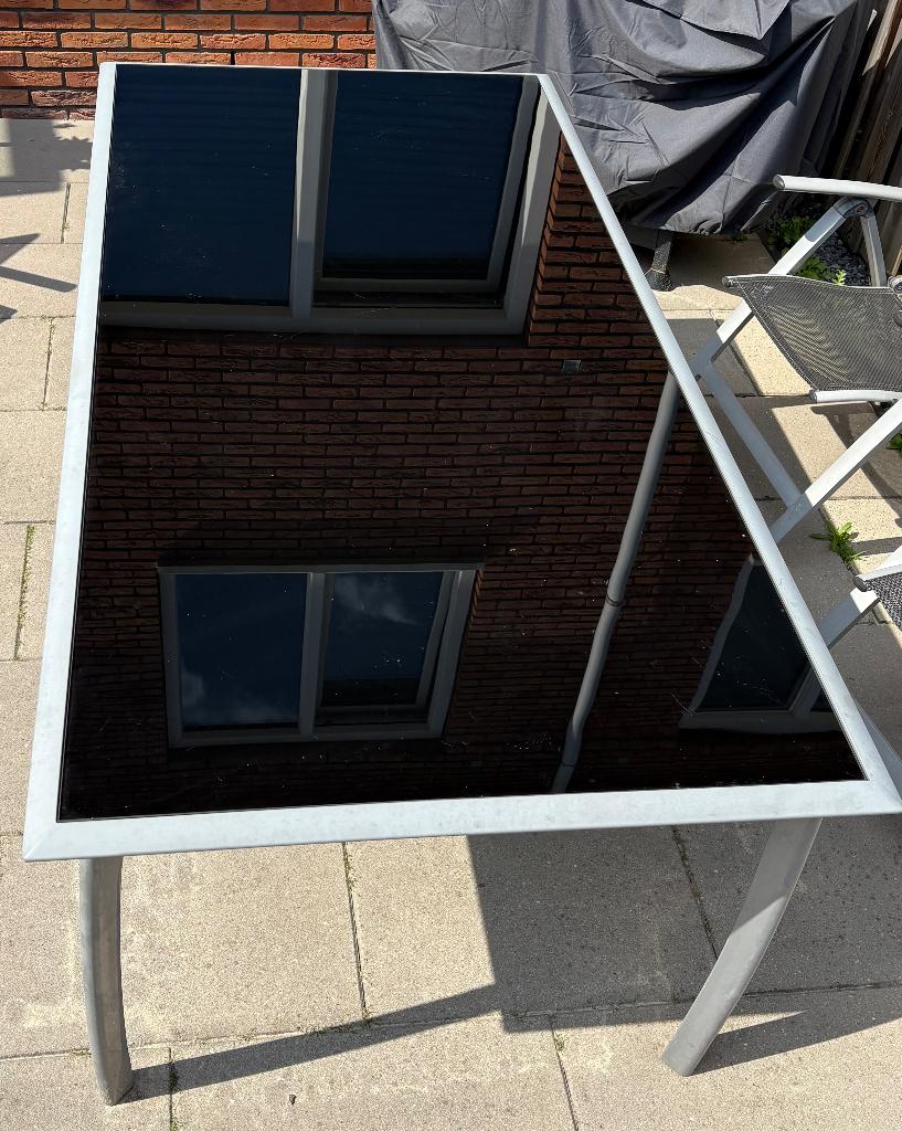 Tuintafel, Tuin en Terras, Ophalen, Gebruikt, Rechthoekig, Overige materialen