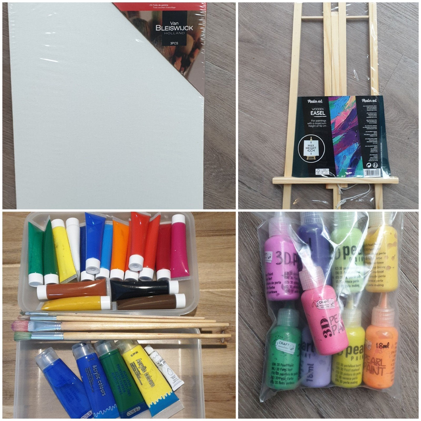 verf kwasten canvas ezel, Ophalen, Gebruikt, Ezel
