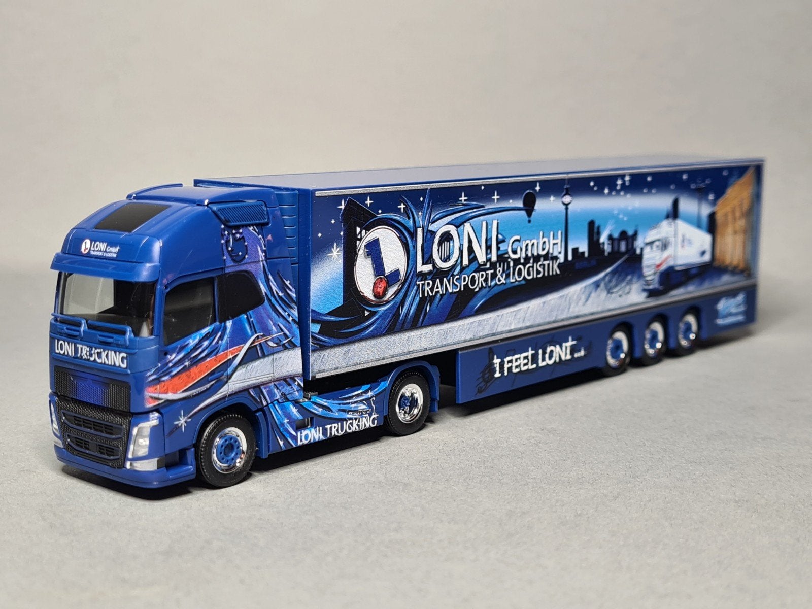 120 Herpa 1:87 Loni Transport Volvo FH koeltrailer, Ophalen of Verzenden, Nieuw, Bus of Vrachtwagen, Herpa