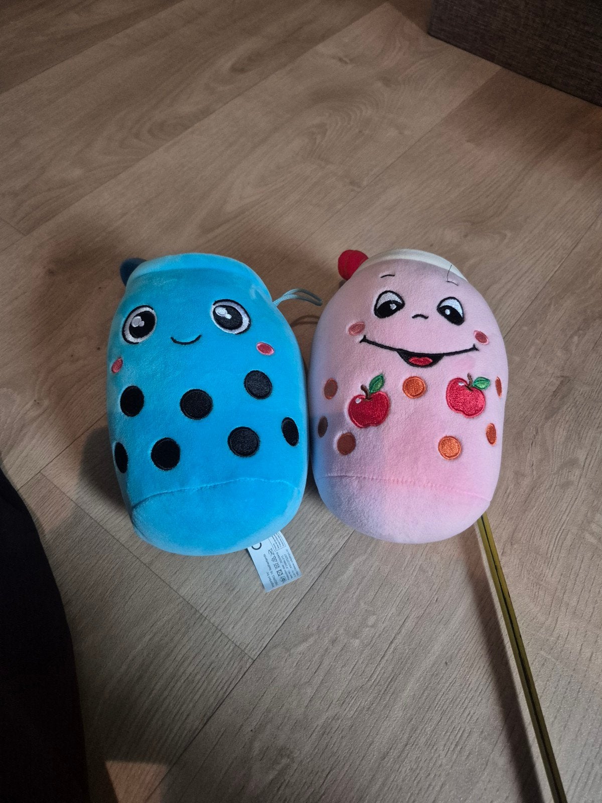 Blauwe en roze bubble tea knuffels bobba tea, Ophalen of Verzenden, Zo goed als nieuw, Overige typen