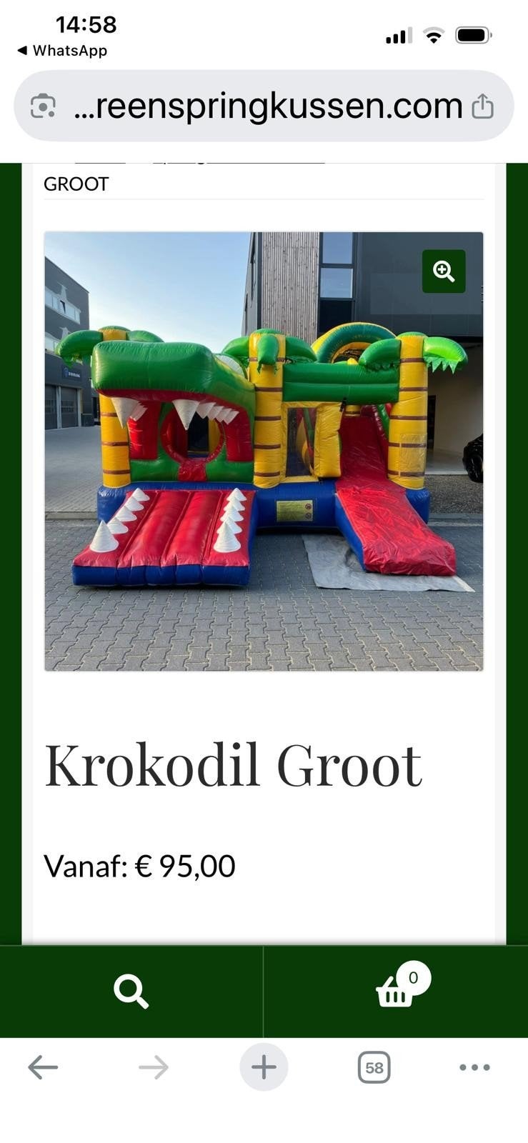 Springkussen en Stormbaan te huur voor elk feest!, Ophalen of Verzenden, Gebruikt