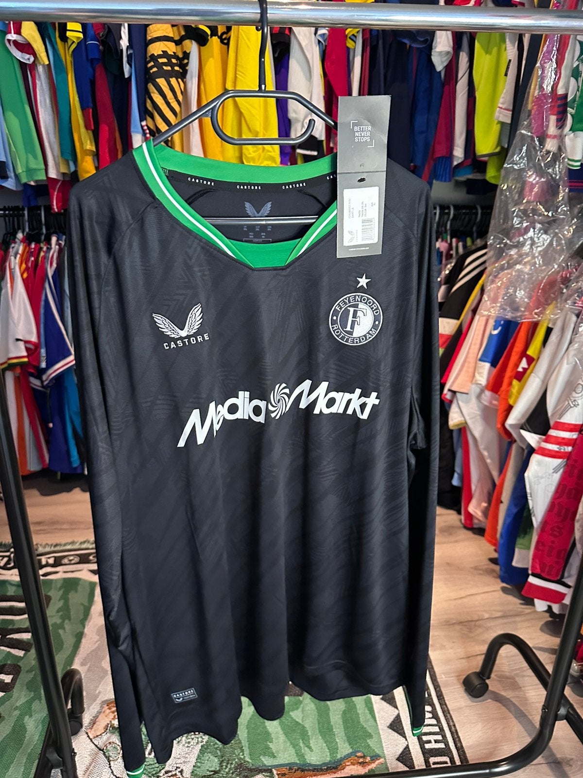 Feyenoord uit voetbal shirt uit 2024/2025 lange mouwen, Groter dan maat XL, Verzenden, Zo goed als nieuw, Shirt