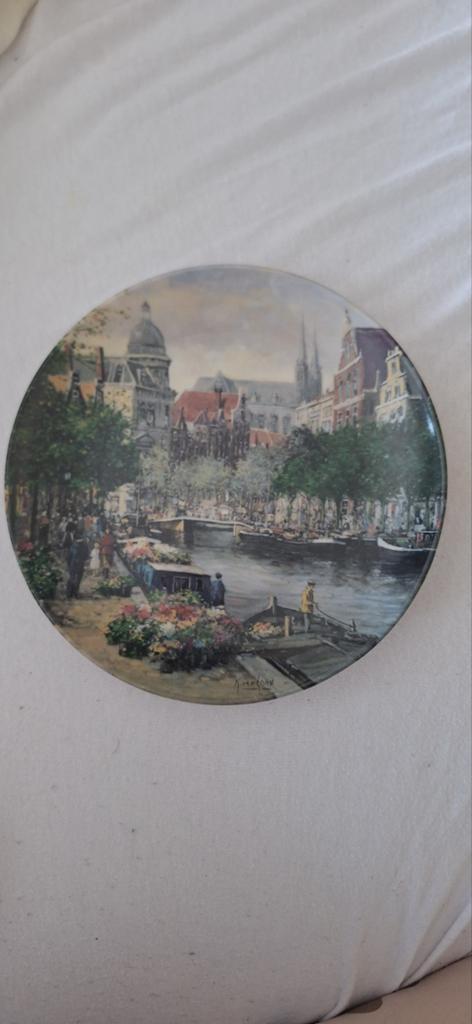 Bord 'De Amsterdamse Bloemengracht' - Koos van Loon, Ophalen of Verzenden