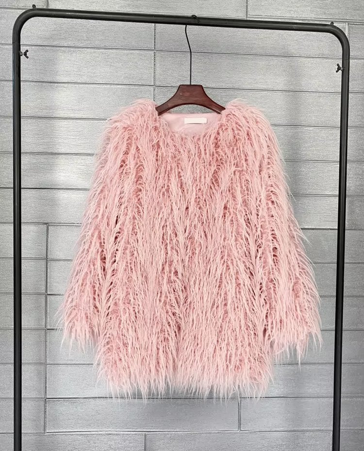 Lichtroze dames bontjas in diverse maten, Kleding | Dames, Verzenden, Nieuw, Maat 38/40 (M), Roze