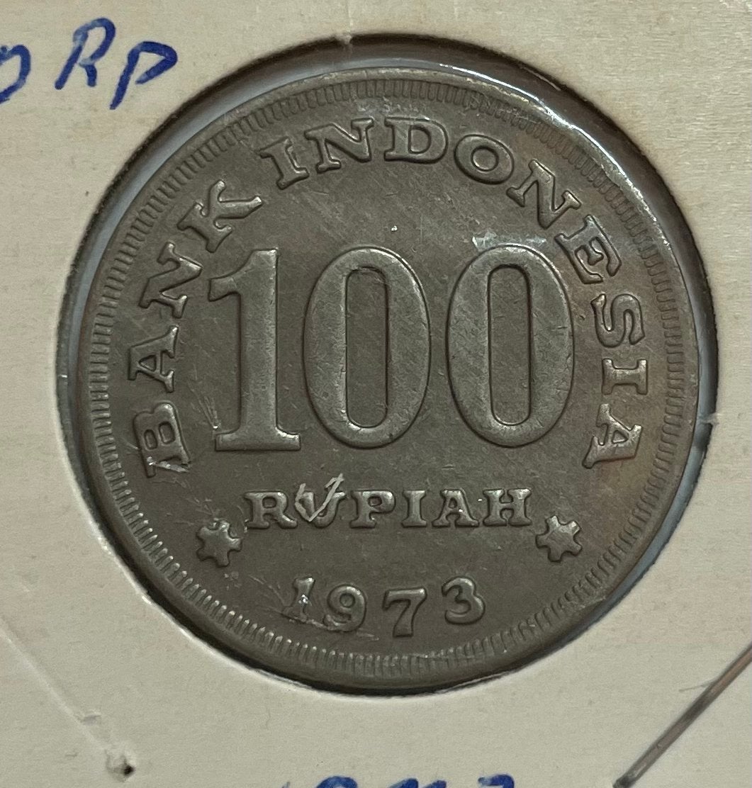 100 rupiah Indonesië 1973, Ophalen of Verzenden, Zuidoost-Azië