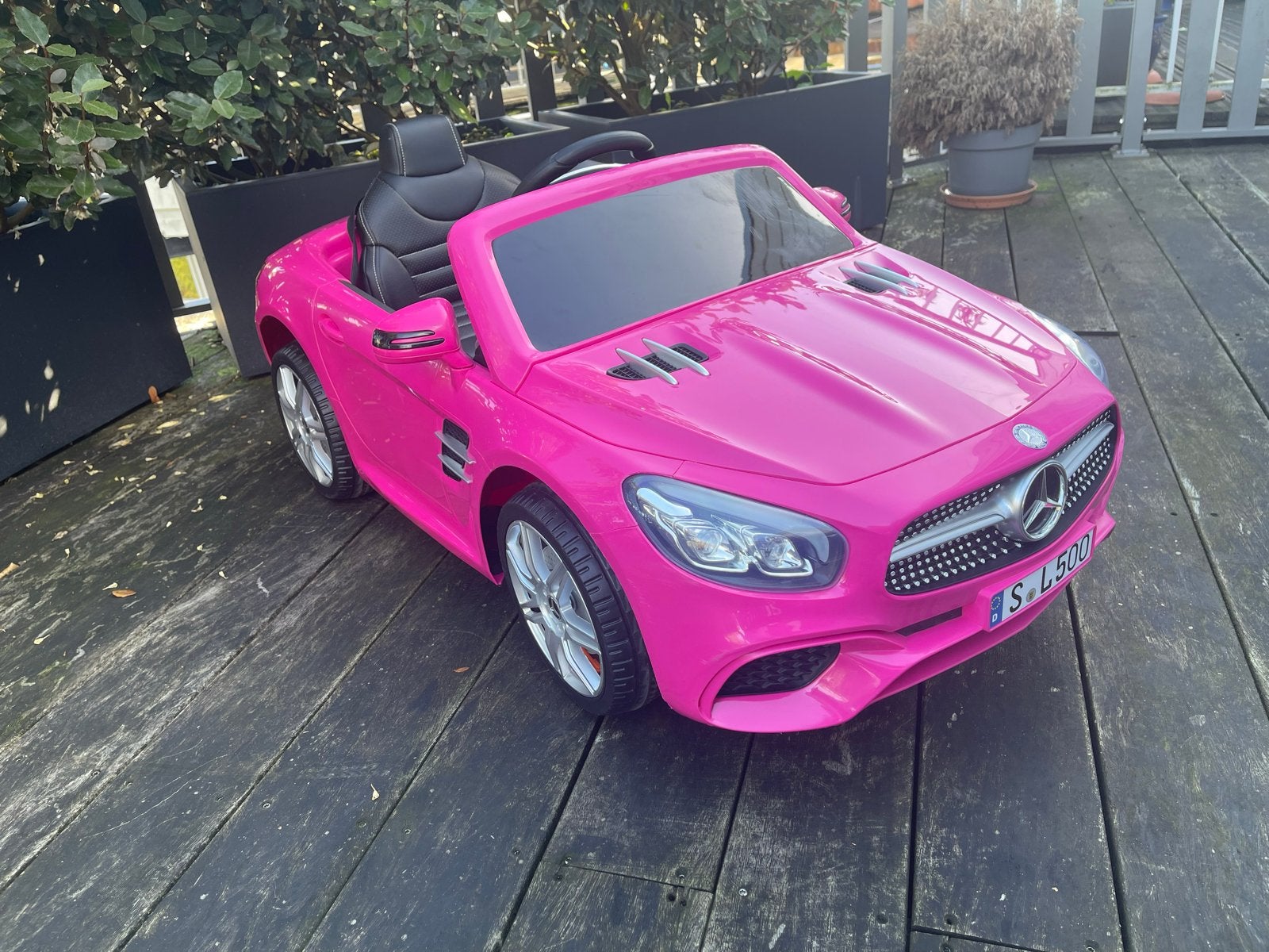 Roze Mercedes-Benz SL500 elektrische kinderauto, Ophalen, Gebruikt, Overige typen