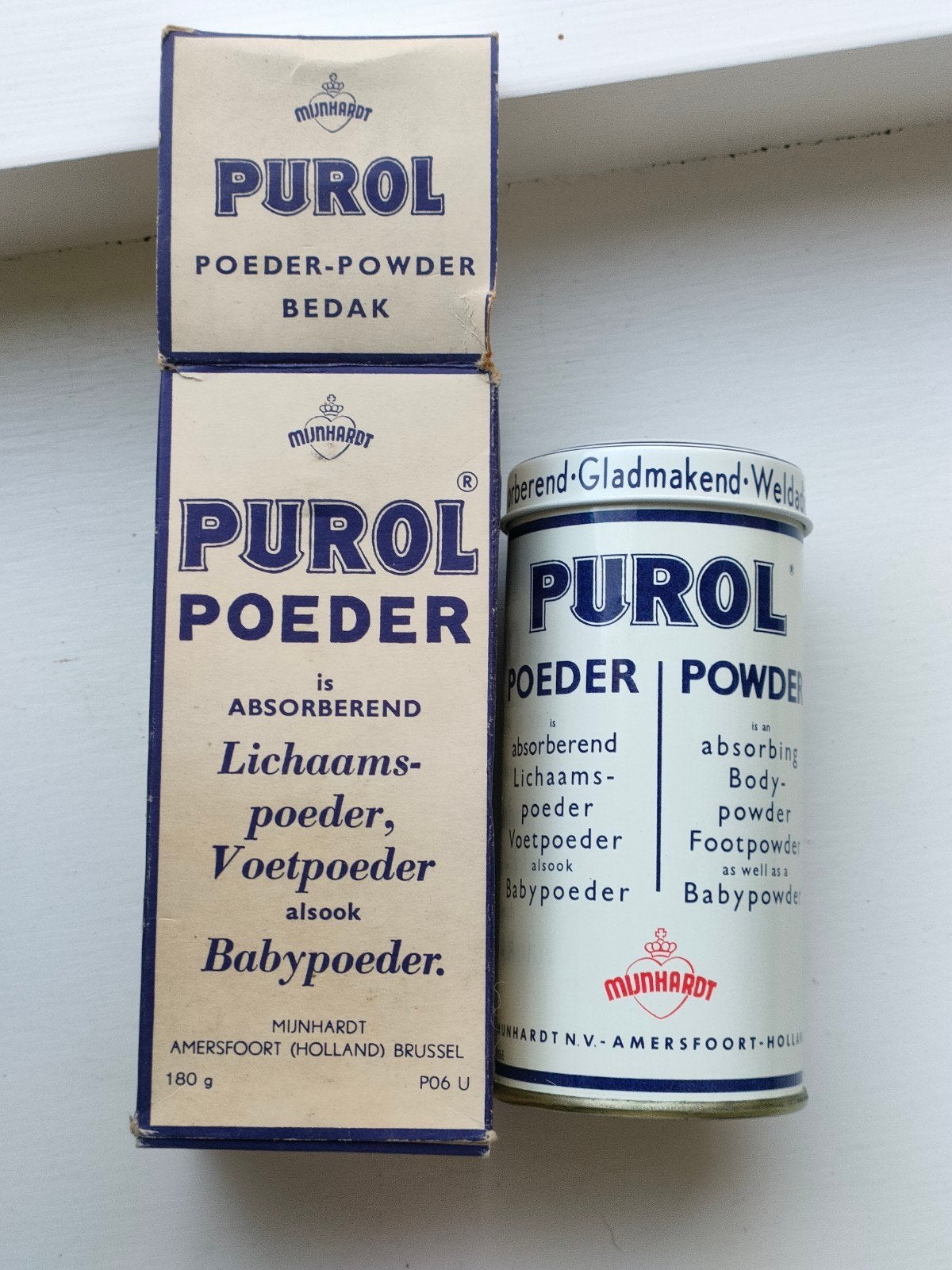 Purol Mijnhardt blik Zeist met doos, Verzamelen, Ophalen of Verzenden, Overige