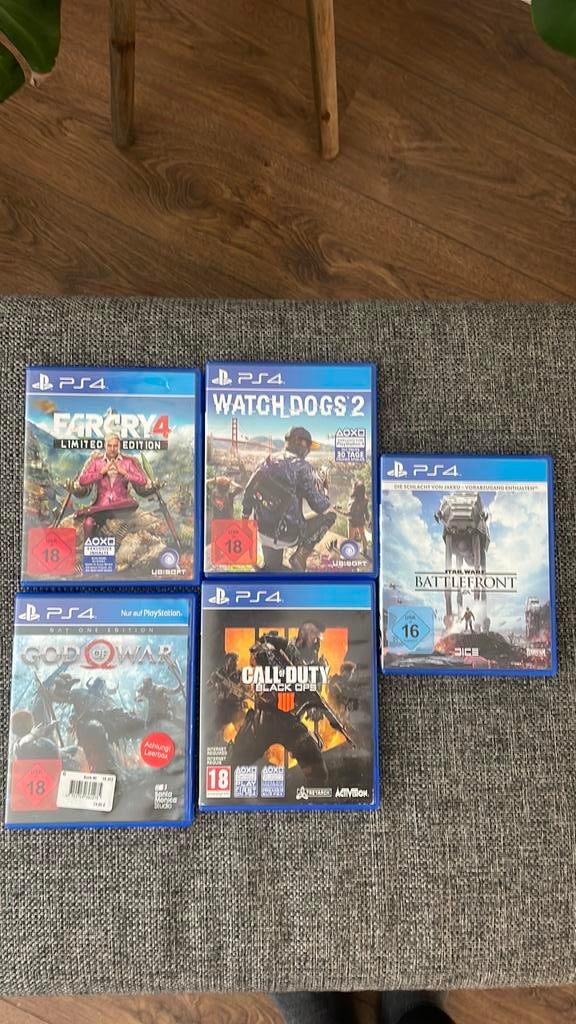 PS4 games: Far Cry 4, Watch Dogs 2, Mafia III, Red Dead 2, Gebruikt, Vanaf 18 jaar, 1 speler, Ophalen