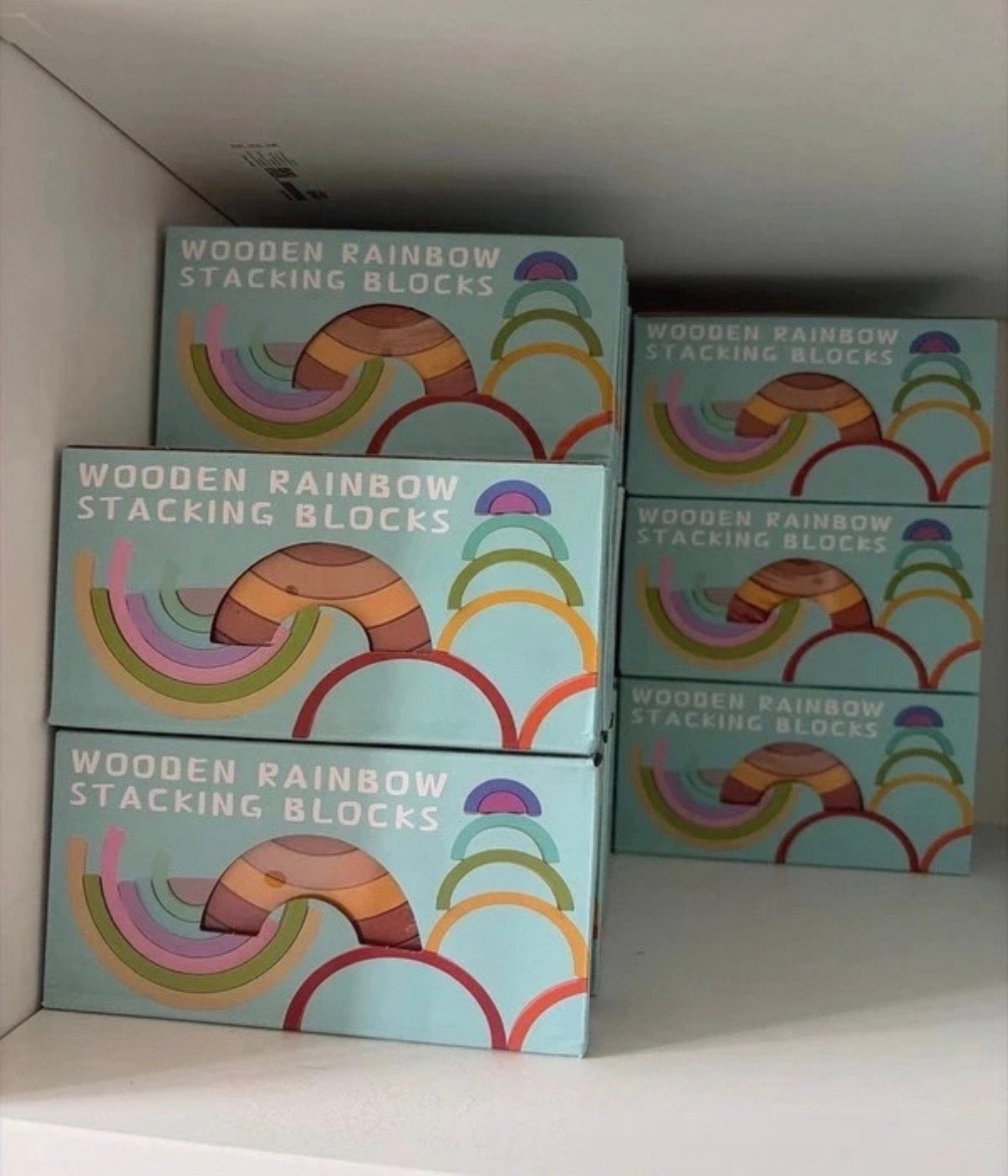 40 houten educatieve regenboogjes aangeboden, Ophalen of Verzenden, Nieuw