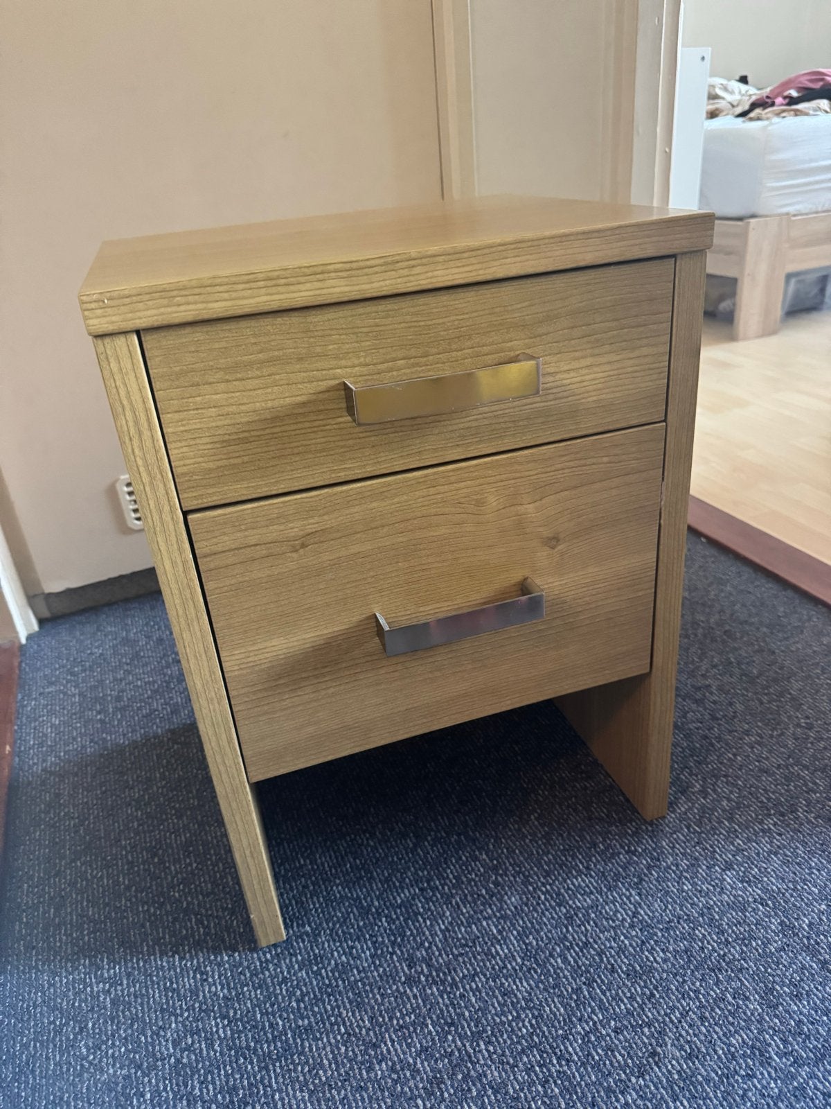 Nachtkastje met 2 lades - Houtkleurig