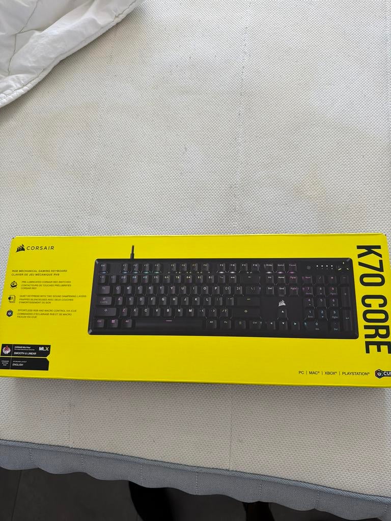 Corsair K70 Core RGB Toetsenbord, Ophalen, Gaming toetsenbord, Zo goed als nieuw, Qwerty