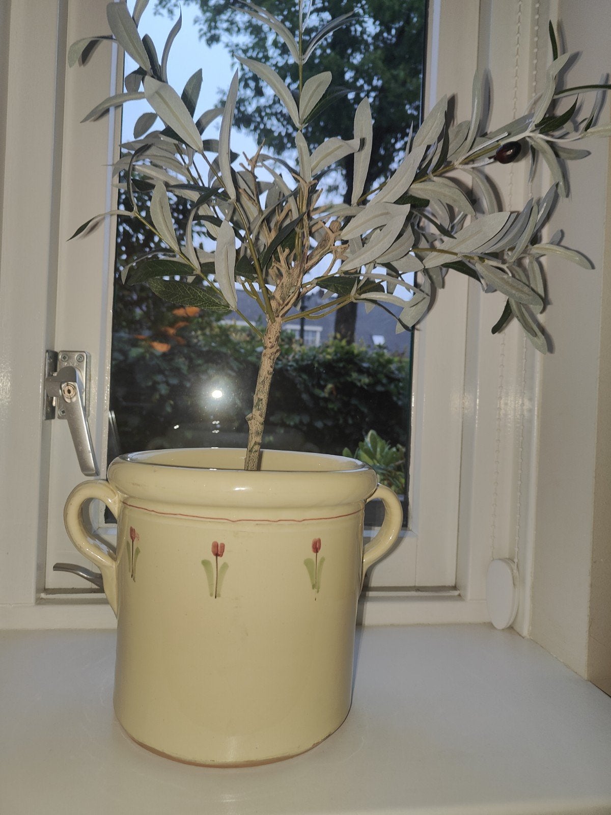 Prachtige bloempot Italiaans handwerk terracotta, Huis en Inrichting, Woonaccessoires | Vazen, Ophalen of Verzenden, Overige kleuren