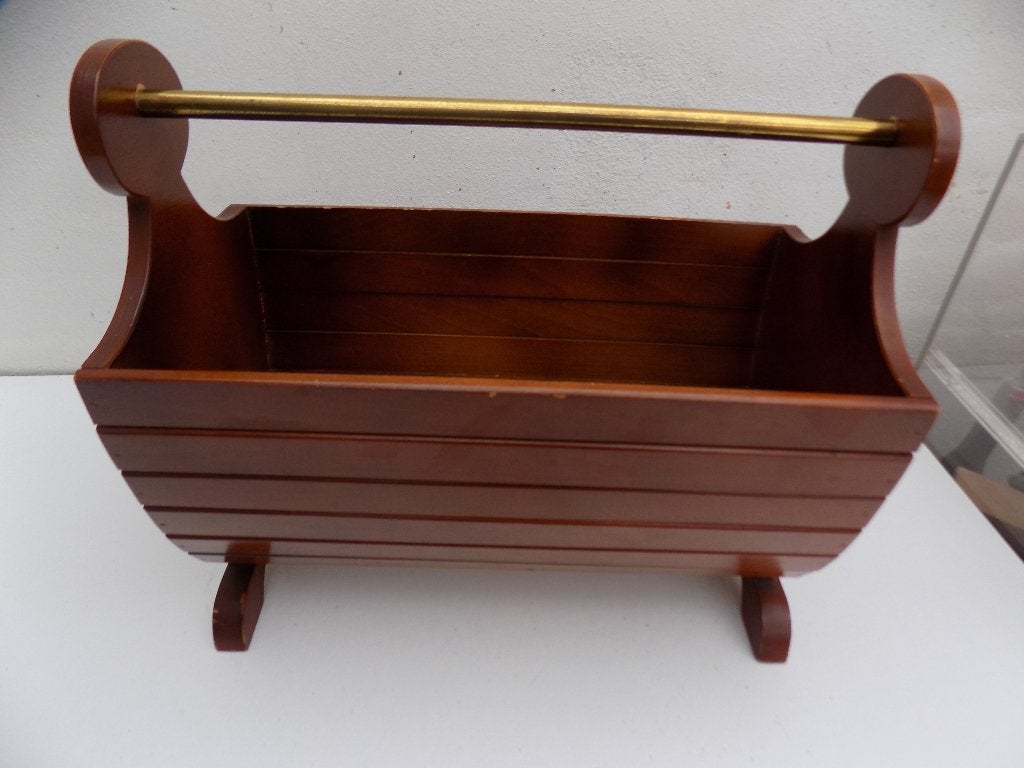 Lektuurbak jaren 70 vintage retro brocante hout, Huis en Inrichting, Ophalen, Gebruikt