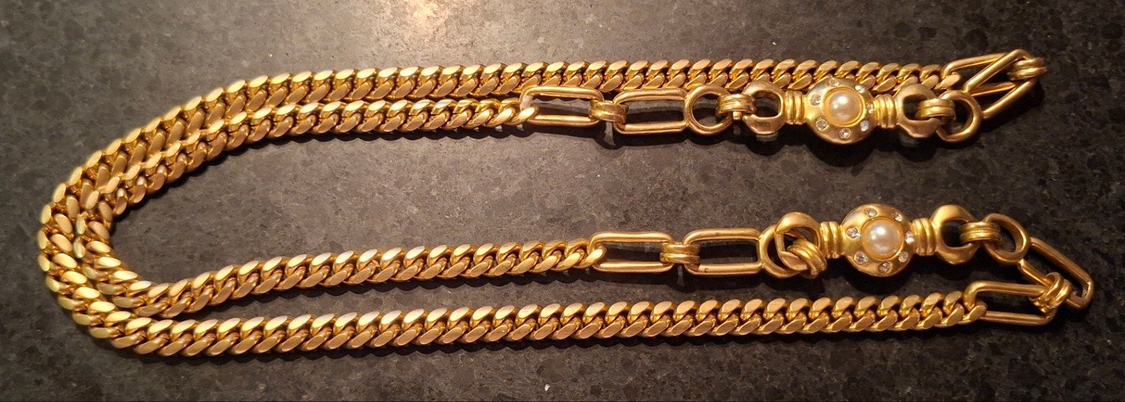 Ketting double, Ophalen, Gebruikt, Goud, Overige materialen