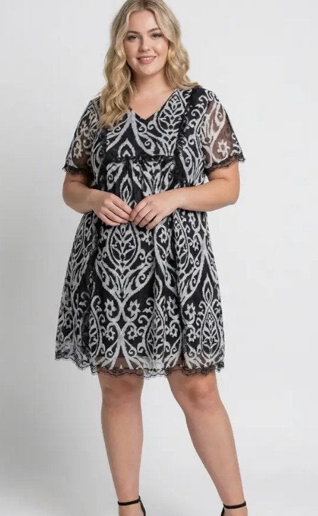 Zwarte boho ibiza zomer jurk kant detail maat 42 / 44, Zwart, Maat 42/44 (L), Nieuw, Ophalen of Verzenden