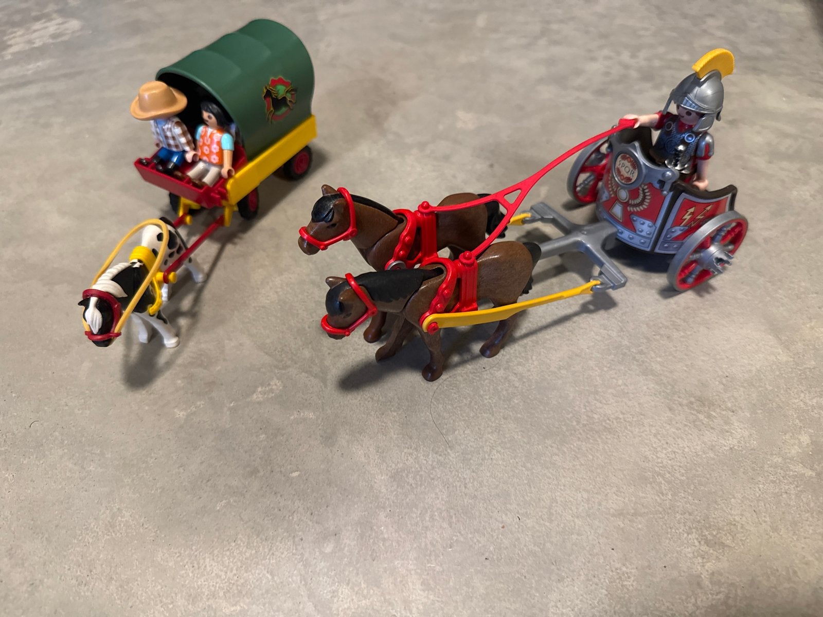 Playmobil Set: Romeinse Strijdwagen & Huifkar, Ophalen of Verzenden, Gebruikt
