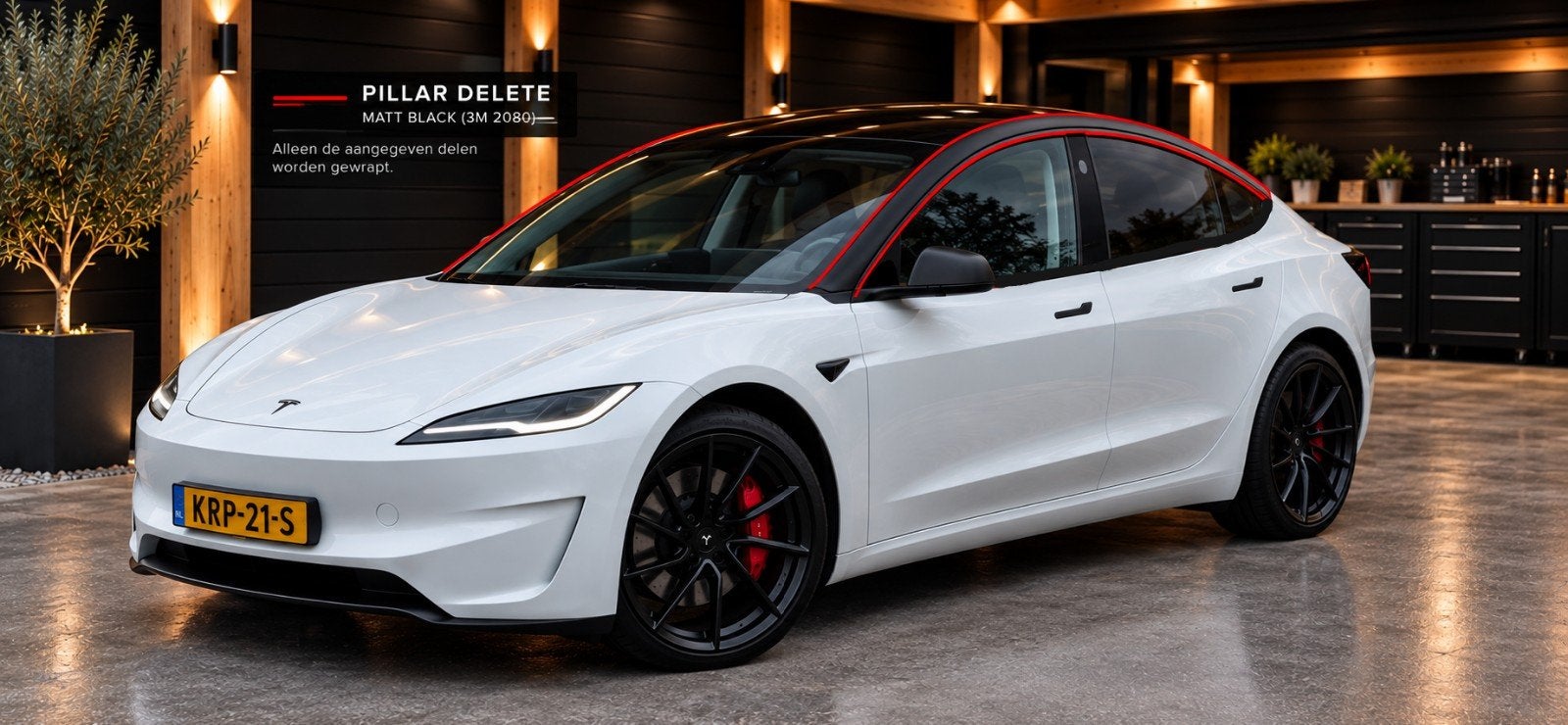 Tesla Model 3 & Y Matte Black Pillar delete op Locatie!, Ophalen of Verzenden