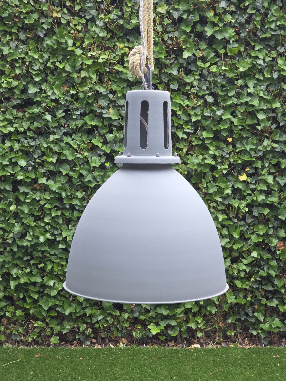 VT Wonen industriële hanglamp grijs met touw, Ophalen, Gebruikt, Overige materialen, Industrieel, Modern, Scandinavisch