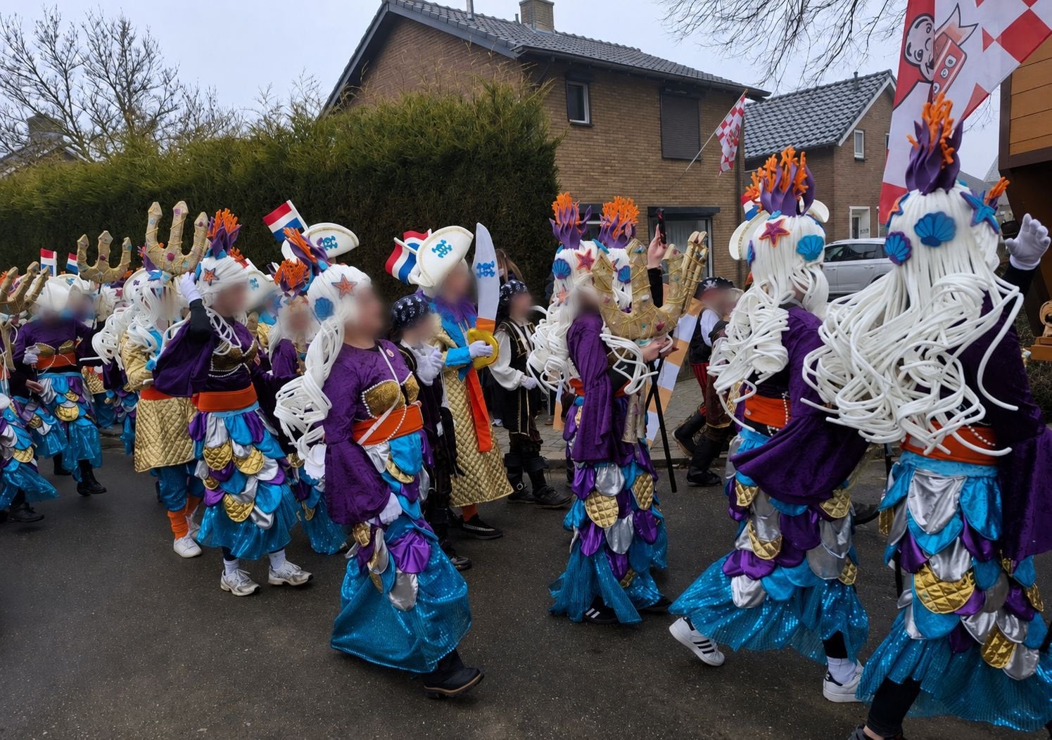 Loopgroep piraten en zeemeerminnen, Ophalen, Carnaval, Maat 42/44 (L), Kleding