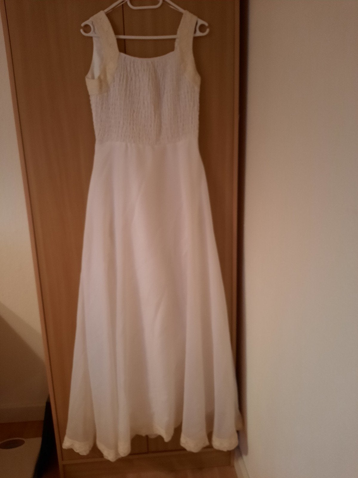 Vintage Trouwjurk/Doopjurk met Pelerine en Hoed - Maat 38, Ophalen, Trouwjurk, Wit, ?