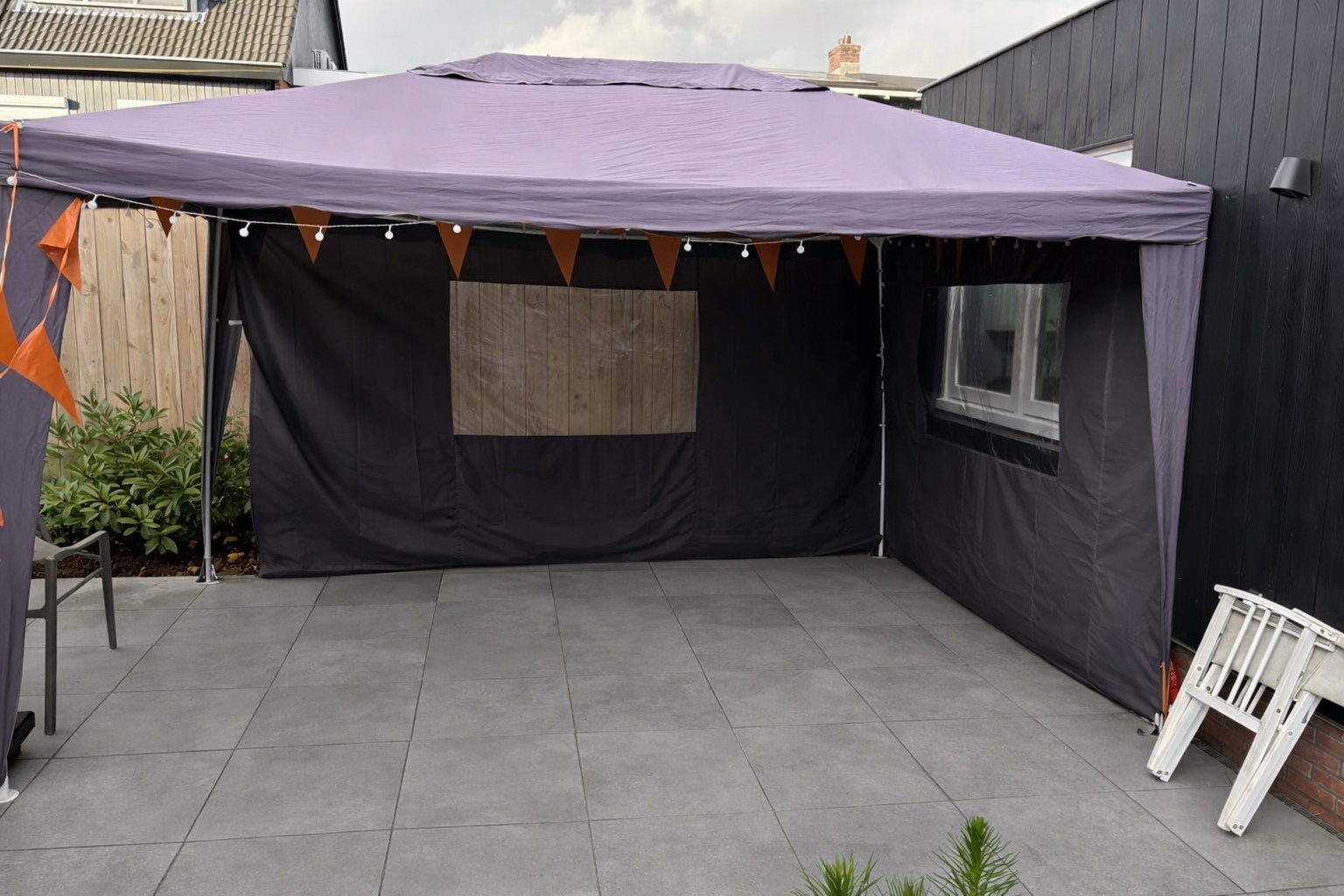Partytent zijwanden 4x3m - Donkergrijs, Tuin en Terras, Partytenten, Ophalen, Partytent, Nieuw, 4 tot 6 meter