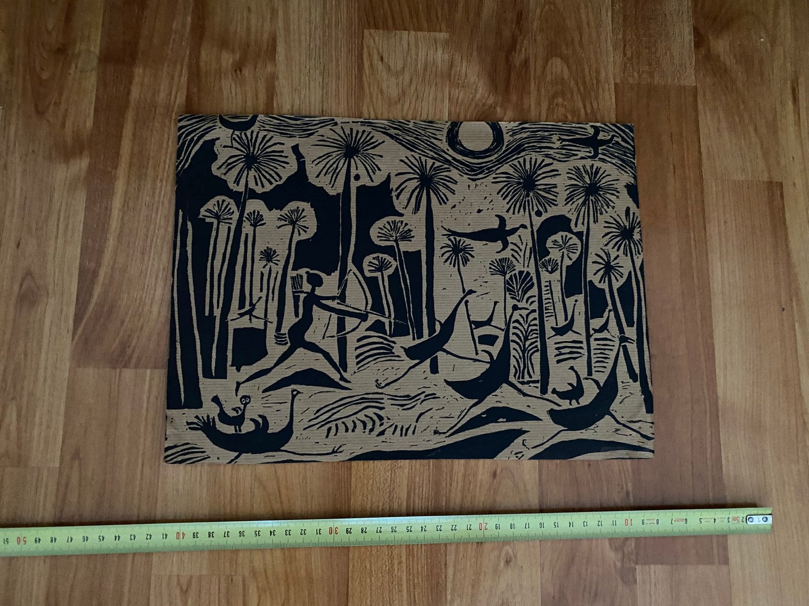 Afrikaanse kunst houtsnede jachtscene, Verzenden