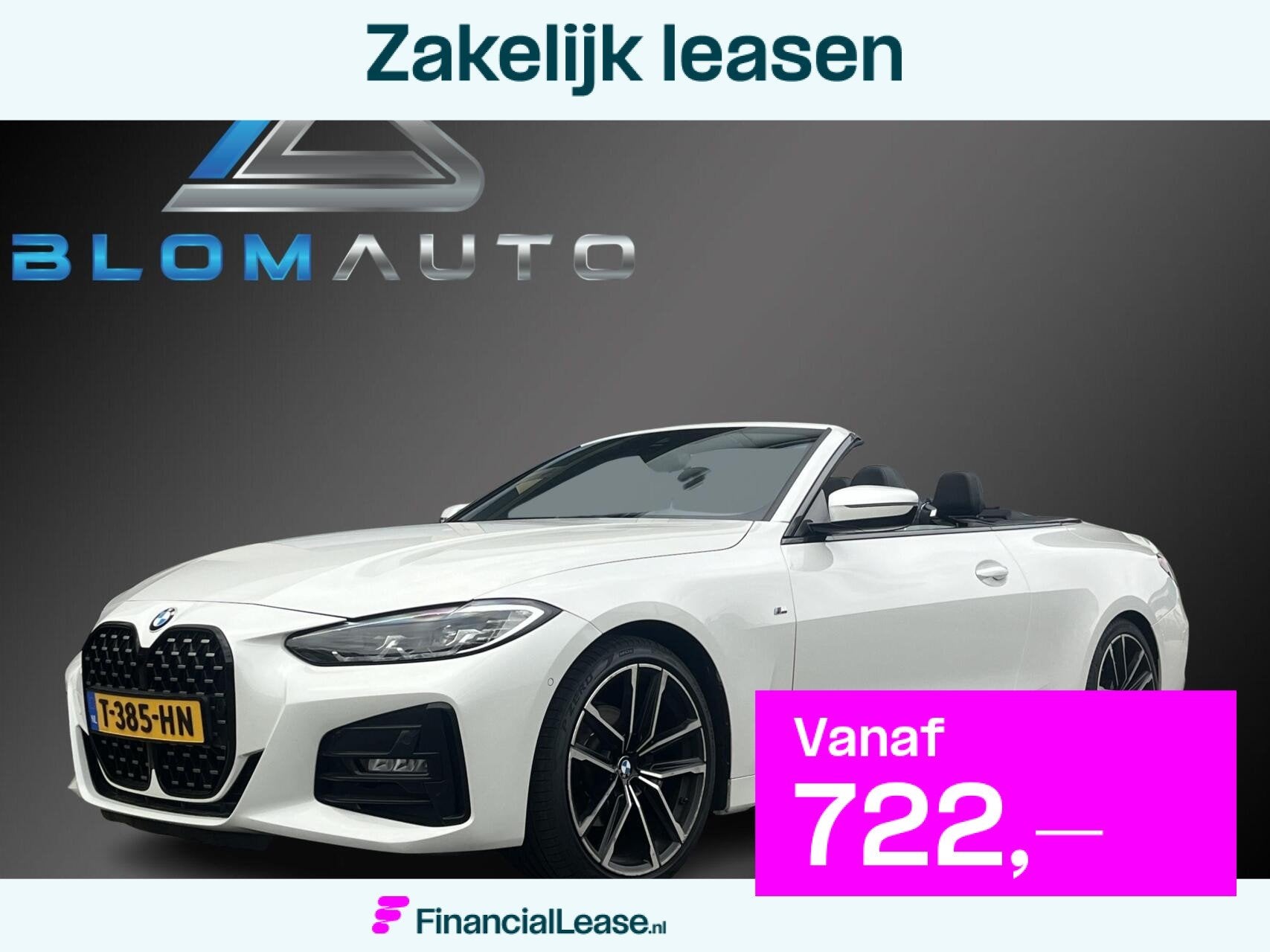 BMW 4-serie Cabrio 420i M-SPORT 19INCH+CARPLAY+CAMERA+SFEER, Automaat, 1998 cc, Gebruikt, Cabriolet