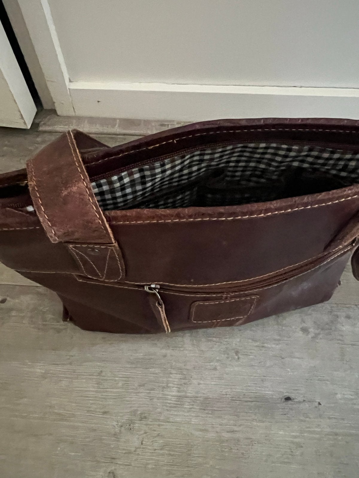 Rada Nature Leren Handtas - Bruin, Ophalen of Verzenden, Zo goed als nieuw, Bruin, Handtas
