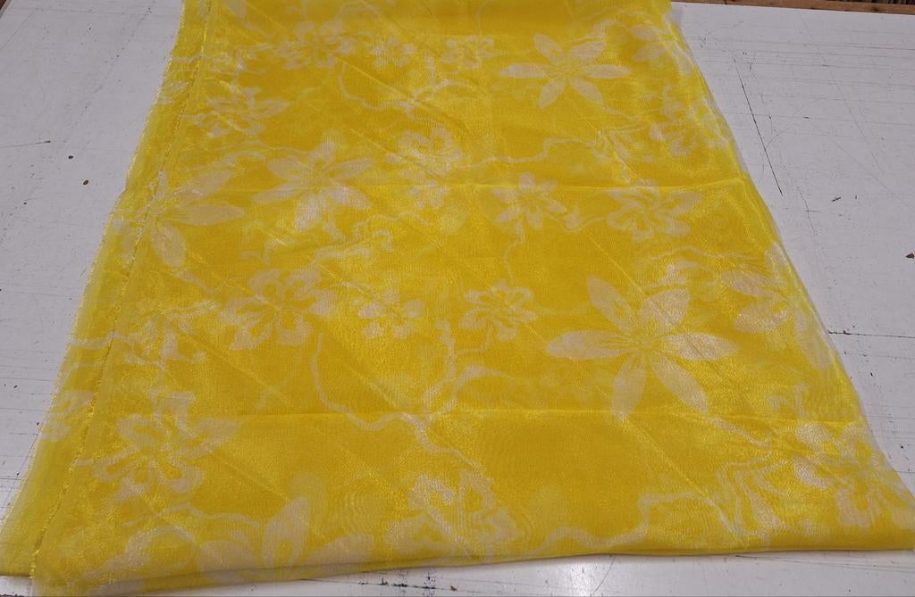 Organza, 120 cm of meer, Geel, Ophalen of Verzenden, Polyester