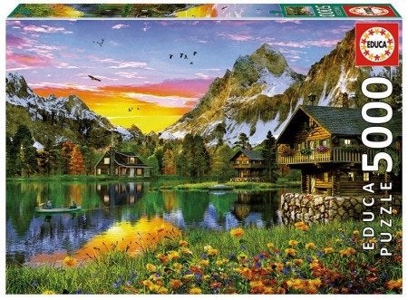 Educa - Alpenmeer - 5000 stukjes, Ophalen of Verzenden, Meer dan 1500 stukjes, Nieuw, Legpuzzel