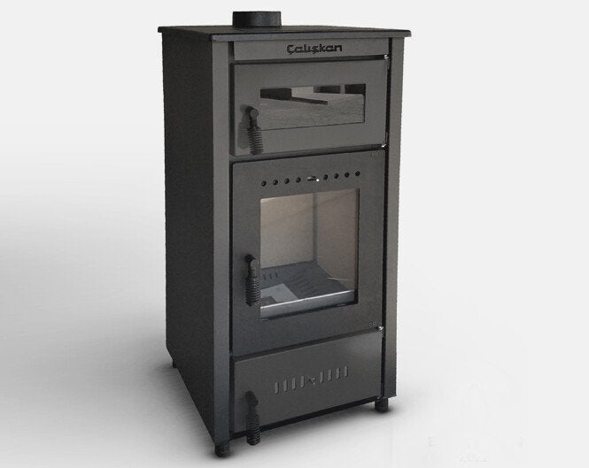 Stalen Houtkachel met oven | ÇALIŞKAN Model 302 (7kw), Niet ingevuld, Niet ingevuld, Ophalen of Verzenden, Vrijstaand