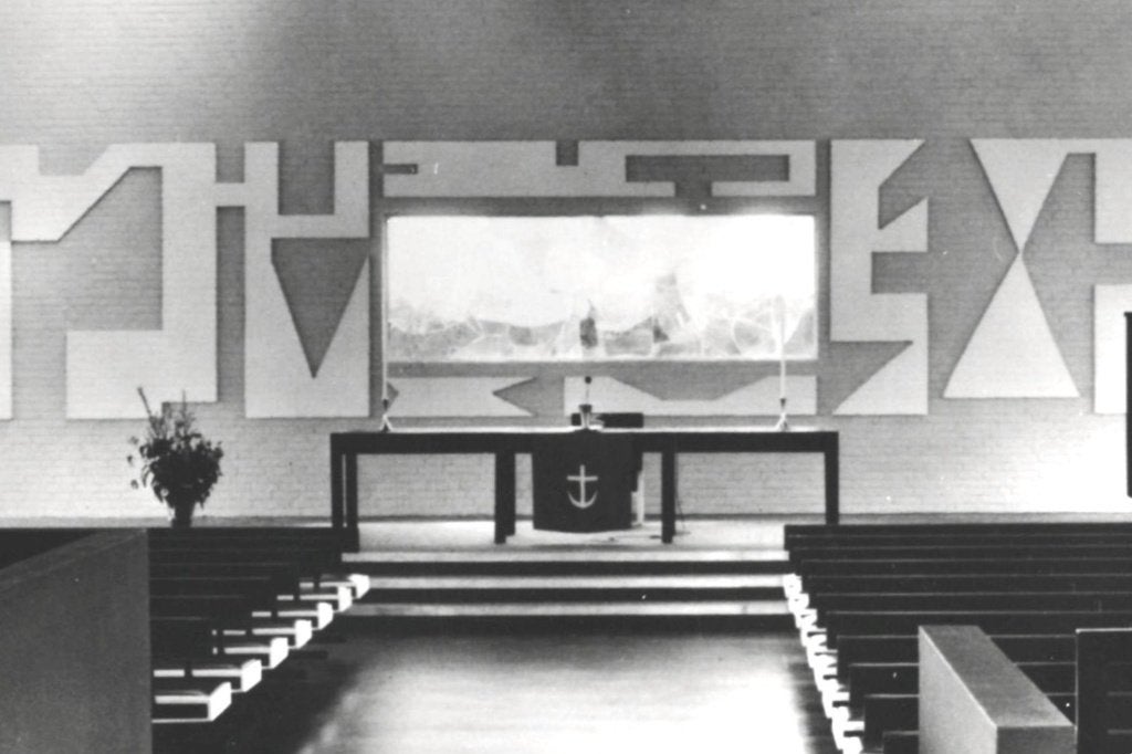 988516 Dronten Liturgisch Centrum N H Kerk 1967 Wederopbouw, Ophalen of Verzenden, 1960 tot 1980, Ongelopen, Flevoland