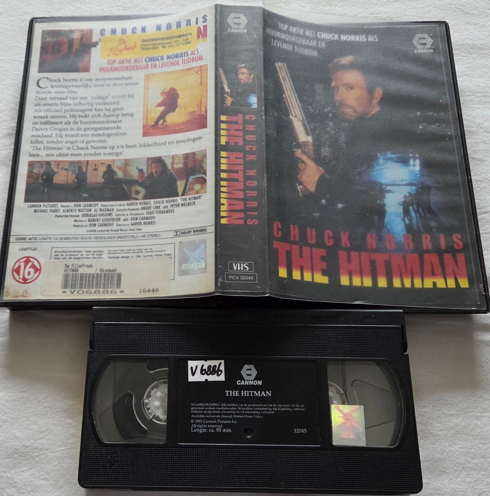 Chuck Norris The Hitman VHS Actie, Vanaf 16 jaar, Ophalen of Verzenden, Gebruikt, Actie en Avontuur