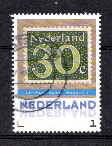 gestempelde zegel. Persoonlijke: uit velletje van 3, Ophalen of Verzenden, Na 1940, Gestempeld