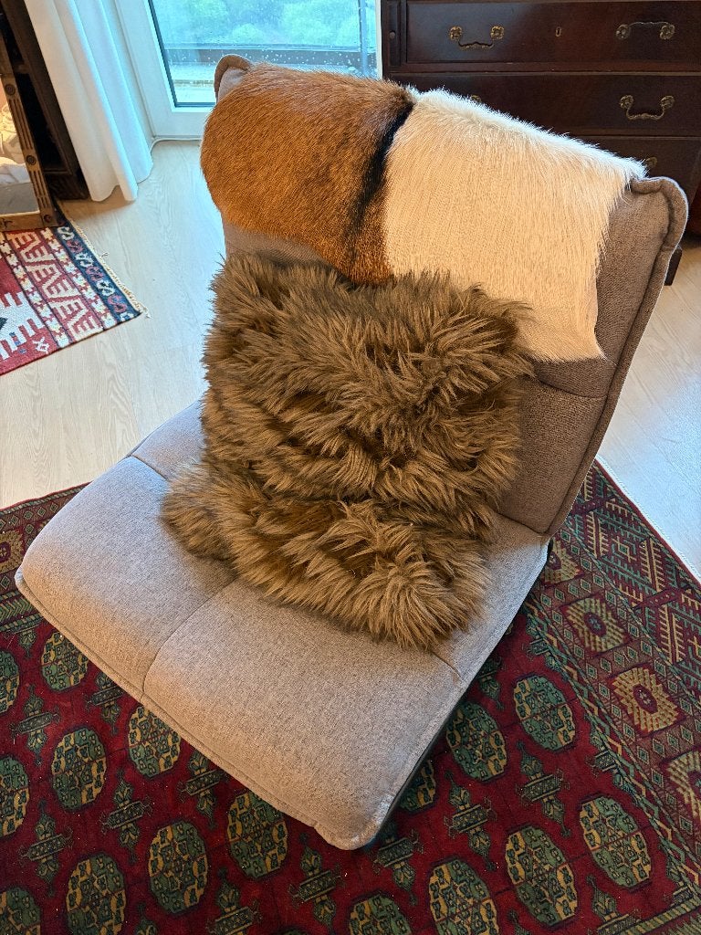 Woood Fauteuil Henno Grijs Stof, Ophalen, 75 tot 100 cm, Zo goed als nieuw, Stof