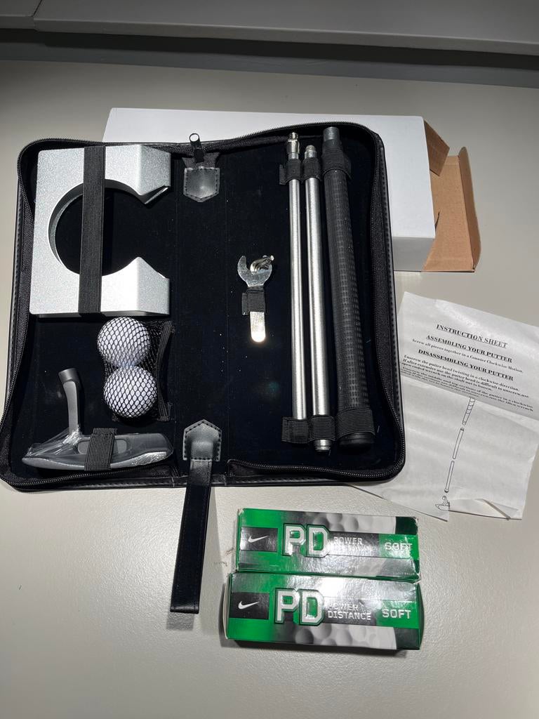Golf putter set in draagtas, Sport en Fitness, Ophalen of Verzenden, Gebruikt, Set, Overige merken